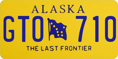 AK license plate GTO710