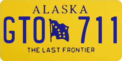 AK license plate GTO711
