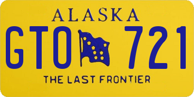 AK license plate GTO721