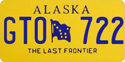 AK license plate GTO722