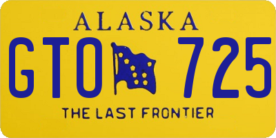 AK license plate GTO725