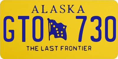 AK license plate GTO730