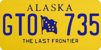 AK license plate GTO735