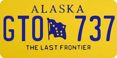AK license plate GTO737