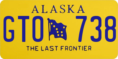 AK license plate GTO738