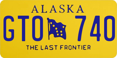 AK license plate GTO740