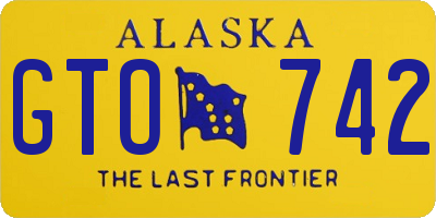 AK license plate GTO742