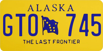 AK license plate GTO745