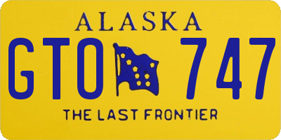 AK license plate GTO747