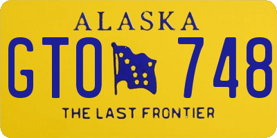 AK license plate GTO748