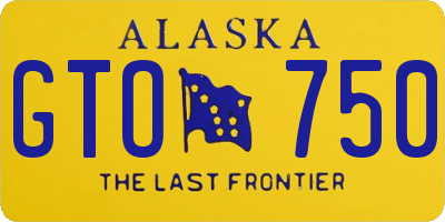 AK license plate GTO750