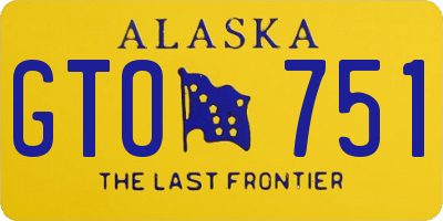 AK license plate GTO751