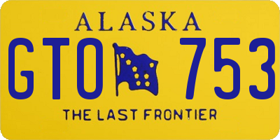 AK license plate GTO753