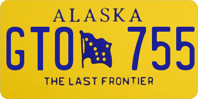 AK license plate GTO755