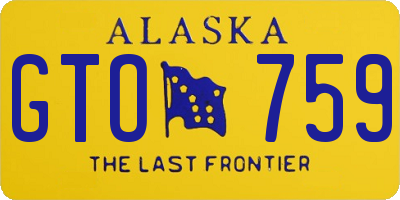AK license plate GTO759