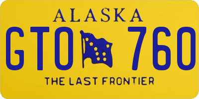 AK license plate GTO760
