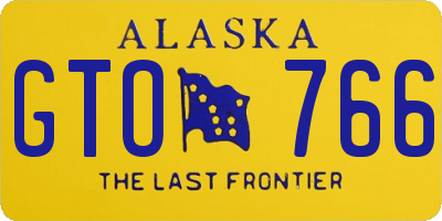 AK license plate GTO766