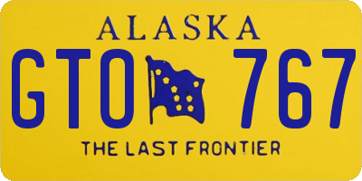 AK license plate GTO767