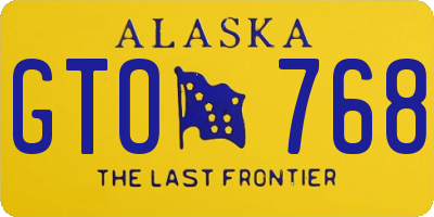 AK license plate GTO768