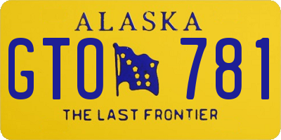 AK license plate GTO781
