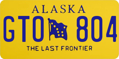 AK license plate GTO804