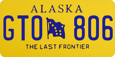 AK license plate GTO806