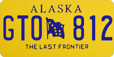 AK license plate GTO812