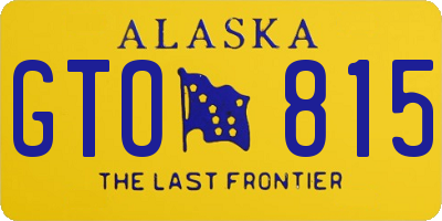 AK license plate GTO815