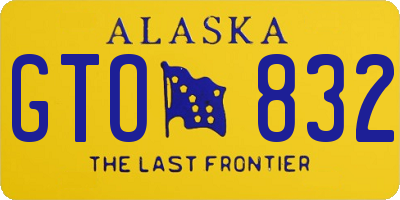 AK license plate GTO832