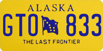 AK license plate GTO833