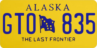 AK license plate GTO835