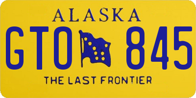 AK license plate GTO845
