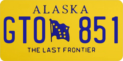 AK license plate GTO851