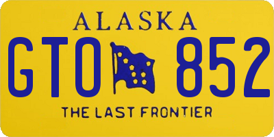 AK license plate GTO852