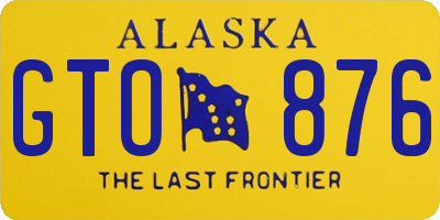 AK license plate GTO876