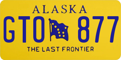 AK license plate GTO877