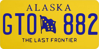 AK license plate GTO882