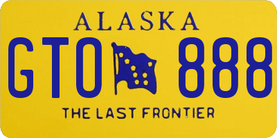 AK license plate GTO888