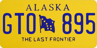 AK license plate GTO895