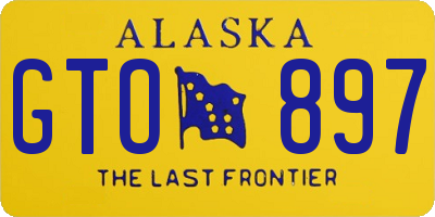 AK license plate GTO897