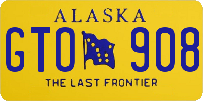 AK license plate GTO908
