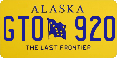 AK license plate GTO920