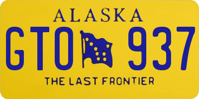 AK license plate GTO937