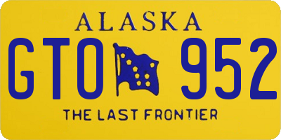 AK license plate GTO952