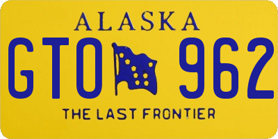 AK license plate GTO962