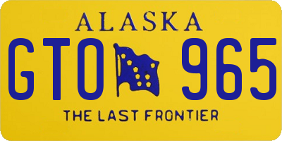 AK license plate GTO965