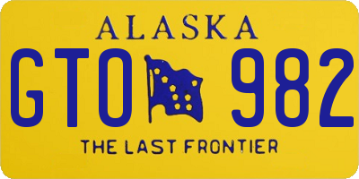 AK license plate GTO982
