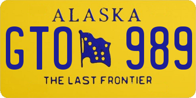 AK license plate GTO989