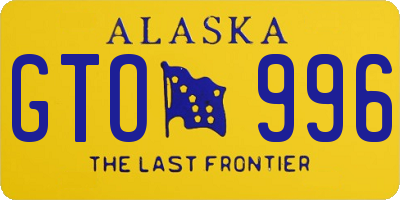 AK license plate GTO996