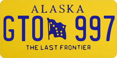AK license plate GTO997